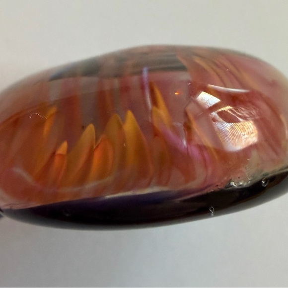 Lampwork Flamework Artisan Handcrafted Glass Pendant Implosion Vortex Design - Picture 6 of 7